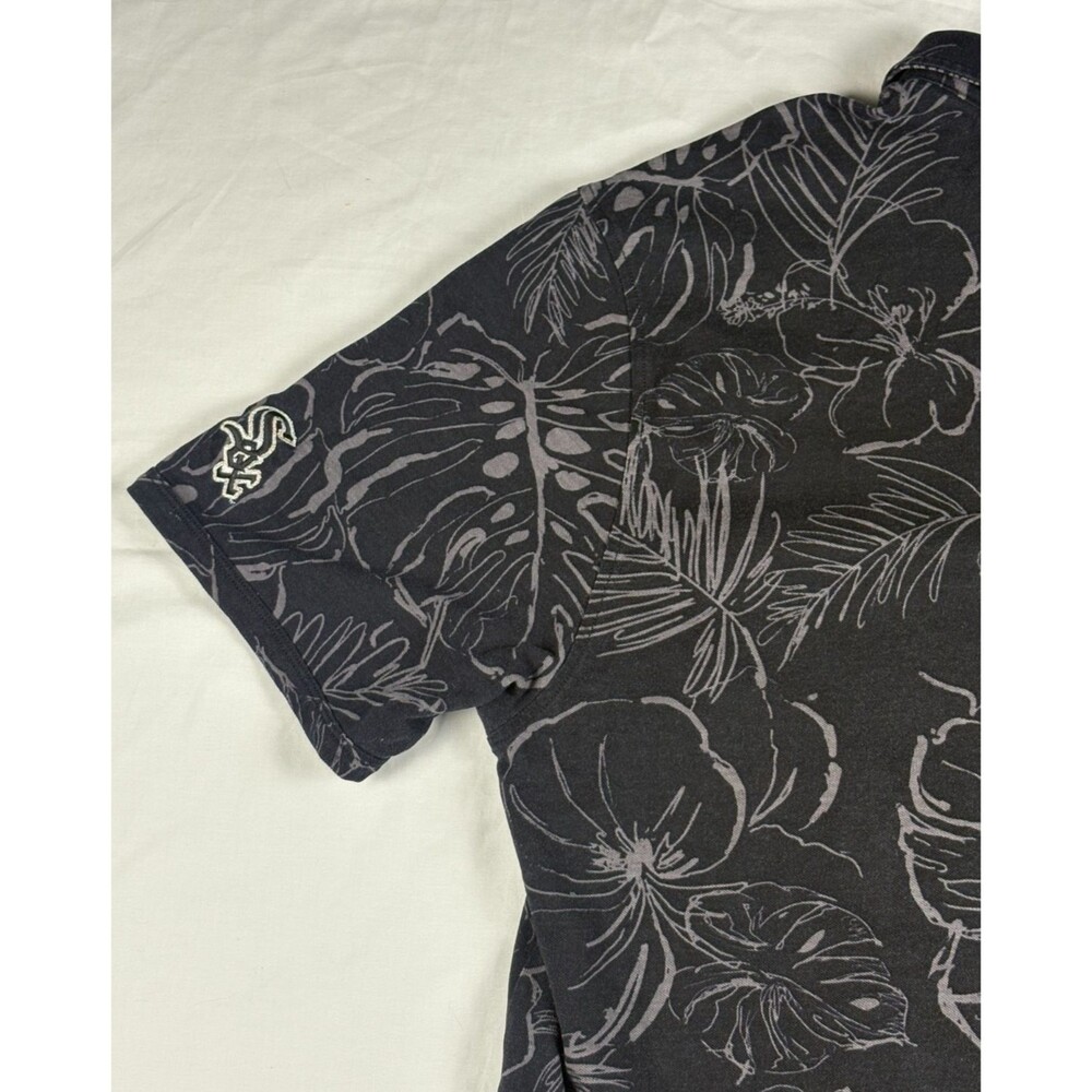 Tommy Bahama Baseball Chicago White Sox Polo Shirt 3XL Black Floral Cotton MLB - Picture 13 of 16